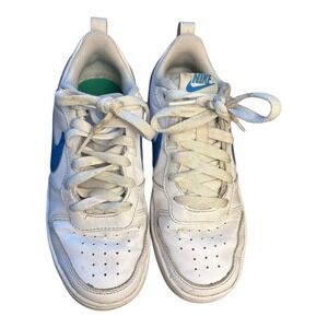 Nike‎ Court Borough Low 2 GS White Blue Green Sneakers Youth Size 4Y BQ5448-123